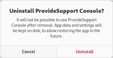 Agent app removal