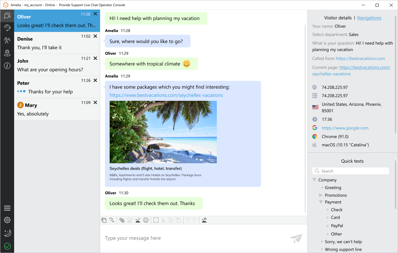 Desktop live chat agent app for Windows