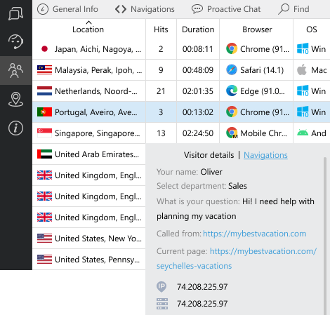 设置操作员和访问者列出方便您的方式,选择要隐藏的内容和要显示的内容 代理应用程序中的访客和运营商详细信息