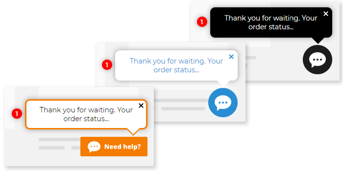 Customize new message alert to fit your chat button and website design New chat message alert styling