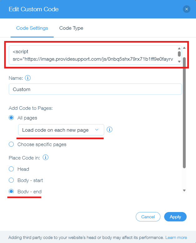 为Wix添加实时聊天