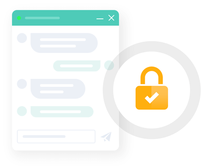 在线聊天窗口的安全连接选项